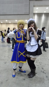Me and the Kurapika cosplayer. I was so happy she made the heart sign too!